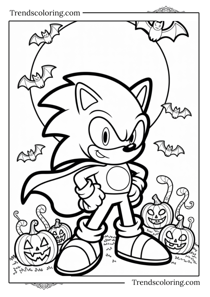 Halloween Sonic as a Superhero