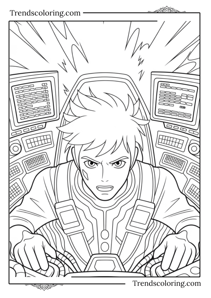 Mecha Pilot Ready for Battle