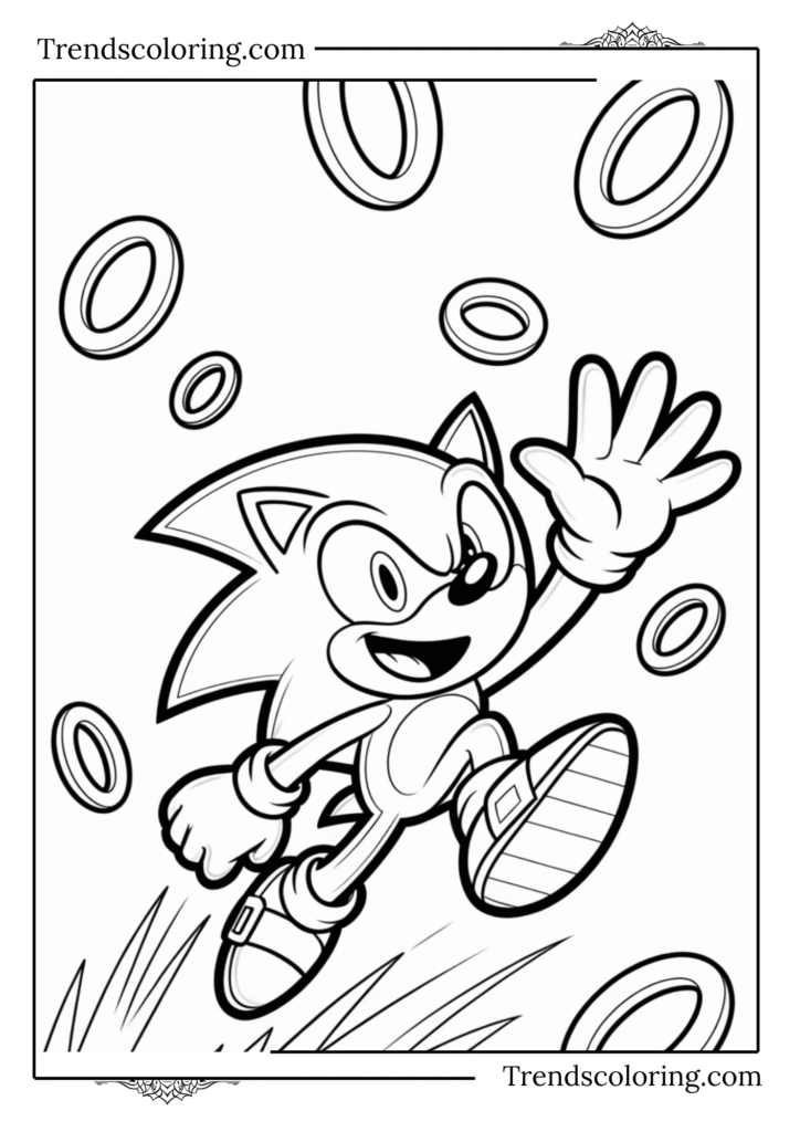 Sonic Collecting Golden Rings