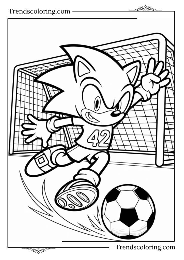 Sonic Playing Soccer