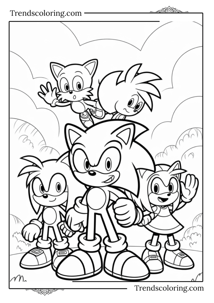 Sonic and Friends Group Shot