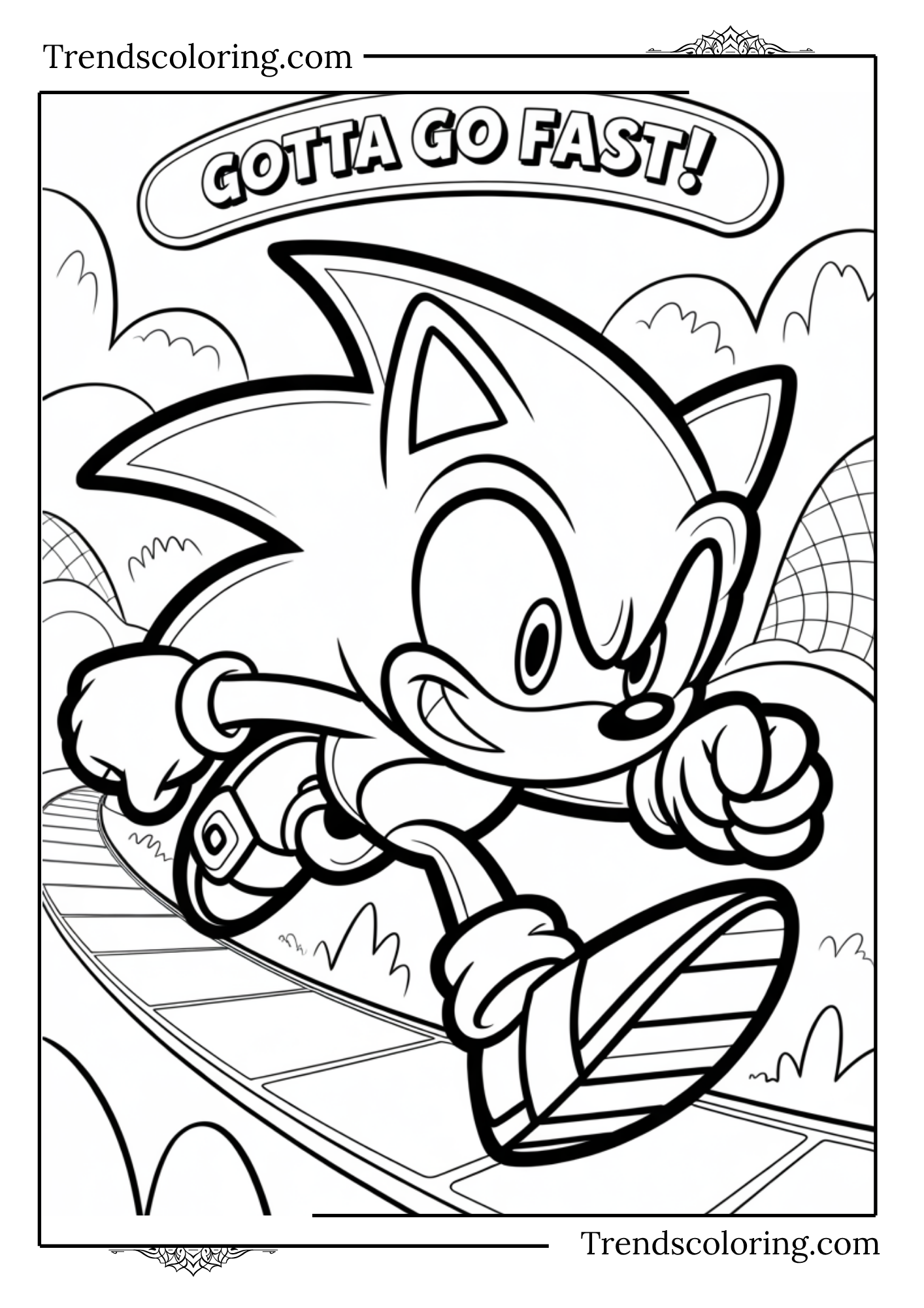 Sonic the Hedgehog in Action Pose